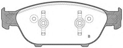 OPEN PARTS bpa144102 -  Комплект тормозных колодок, дисковый тормоз